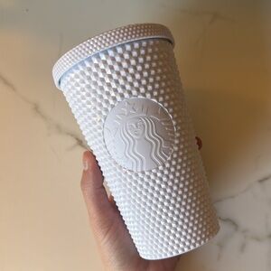 Starbucks White Bling Studded Cold Cup Tumbler